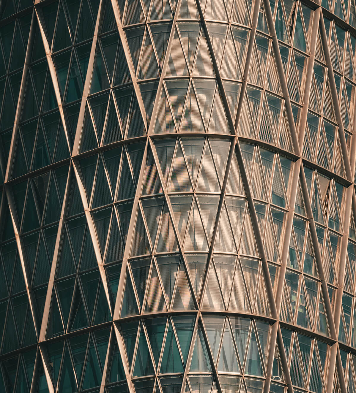 Modern architectural facade with geometric patterns